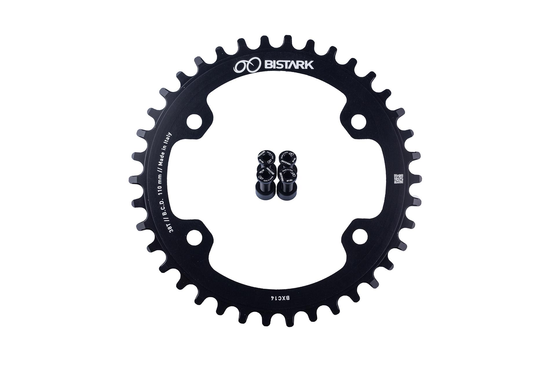 XK500B47 - Monocorona 38T B.C.D. 110 mm Compatibile Shimano GRX FC-RX600 e 800